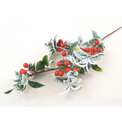 Gałązka ostrokrzewu 68 cm ośnieżona