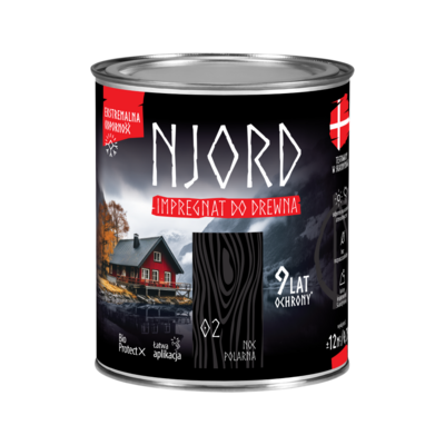 Impregnat do elewacji drewnianych Njord noc polarna 0,75 l LuxDecor