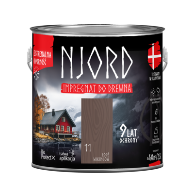 Impregnat do elewacji drewnianych Njord łódź Wikingów 2,5 l LuxDecor