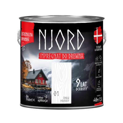 Impregnat do elewacji drewnianych Njord śniegi północy 2,5 l LuxDecor