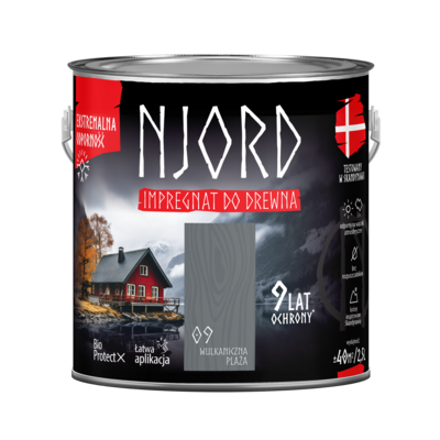 Impregnat do elewacji drewnianych Njord wulkaniczna plaża 2,5 l LuxDecor