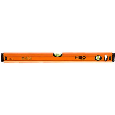 Poziomnica aluminiowa 60 cm, 2 libelle NEO