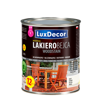 Lakierobejca do drewna biały 0,75 l LuxDecor