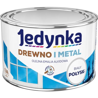 Farba alkidowa Jedynka Do Drewna I Metalu Połysk Biały 0,36 l