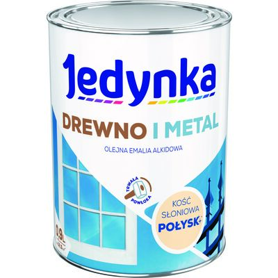 Farba alkidowa Jedynka Do Drewna I Metalu Połysk Kość Słoniowa 0,9 l