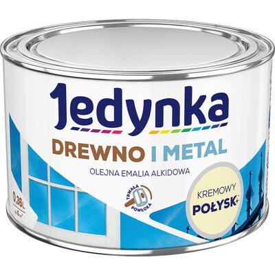 Farba alkidowa Jedynka Do Drewna I Metalu Połysk Kremowy 0,36 l