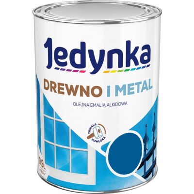 Farba alkidowa Jedynka Do Drewna I Metalu Połysk Niebieski 0,9 l
