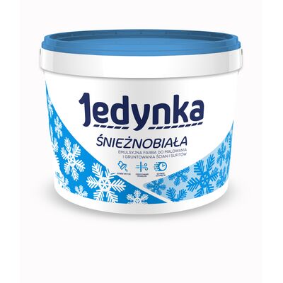 Farba winylowa Jedynka Śnieżnobiała 3 l