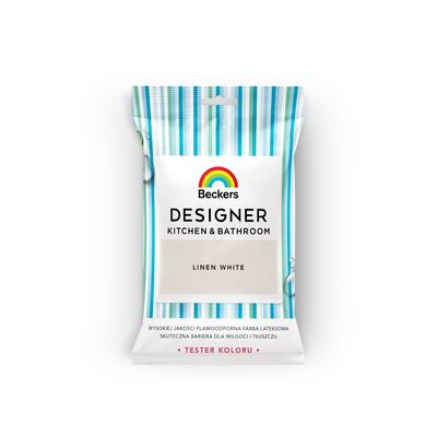 Farba lateksowa Beckers Designer KitchenBathroom Linen White 0,05 l