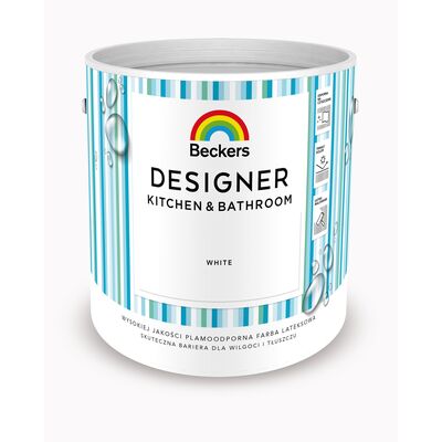 Farba lateksowa Beckers Designer KitchenBathroom White 2,5 l