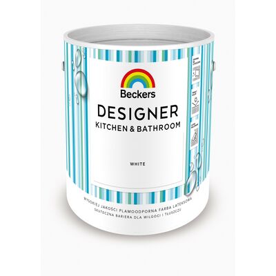 Farba lateksowa Beckers Designer KitchenBathroom White 5 l