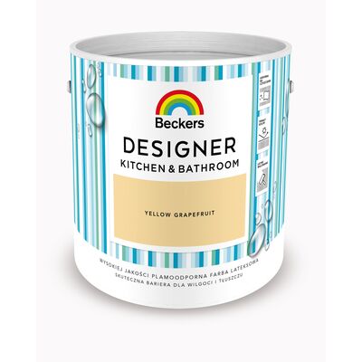 Farba lateksowa Beckers Designer KitchenBathroom Yellow Grapefruit 2,5 l