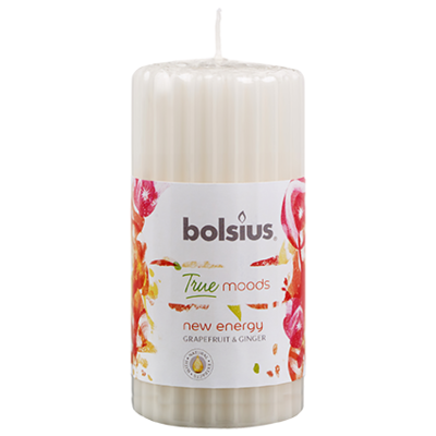 Świeca pieńkowa prążkowana 120/58 New Energy TM Bolsius