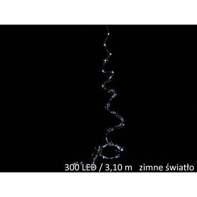 Lampki choinkowe Micro LED 300 zimny biały 3,1 m