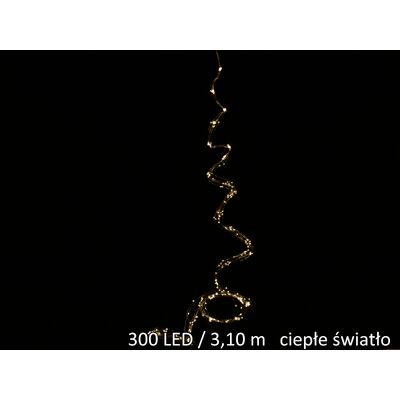 Lampki choinkowe Micro LED 300 ciepły biały 3,1 m