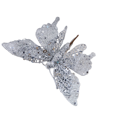 Motyl brokatowy 15 cm mix