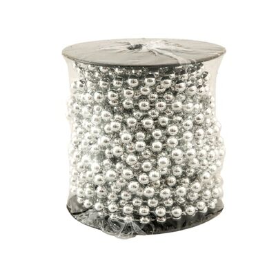 Girlanda koralikowa srebrna 6 mm x 10 m