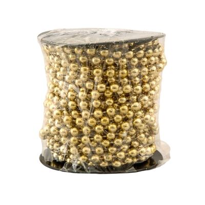 Girlanda koralikowa złota 6 mm x 10 m