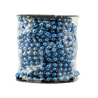 Girlanda koralikowa niebieska 6 mm x 10 m