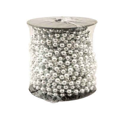 Girlanda koralikowa srebrna 7,5 mm x 8 m
