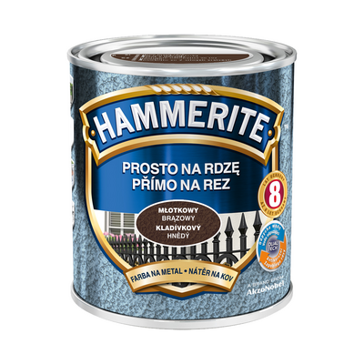 Farba Prosto Na Rdzę Brązowy Młotkowy 0,7 l Hammerite