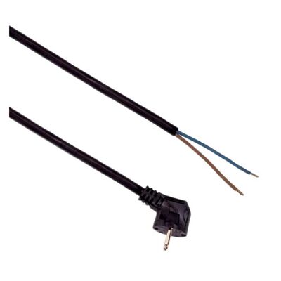 Przyłącze z wtyczką czarne 3 x 1,0 mm² 5 m Duwi