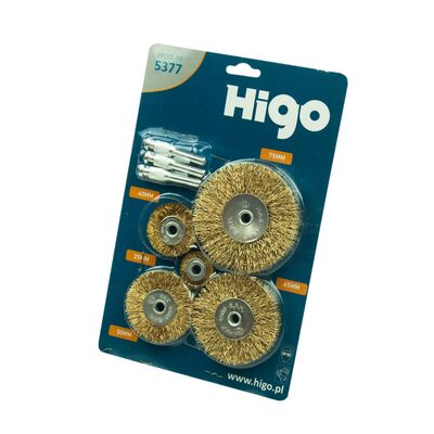 Zestaw szczotek na wiertarkę 5 sztuk HIGO