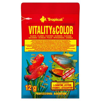 Pokarm dla ryb VitalityColor płatek 12 g Tropical