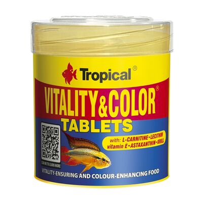 Tabletki wieloskładnikowe dla ryb VitalityColor Tablets A 50 ml / 36 g, 80 sztuk Tropical