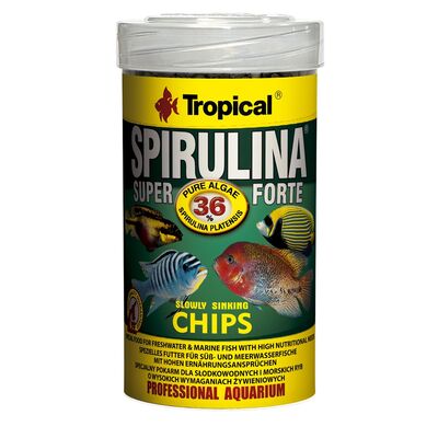 Pokarm dla ryb Super Spirulina Forte Chips 100 ml / 52 g Tropical