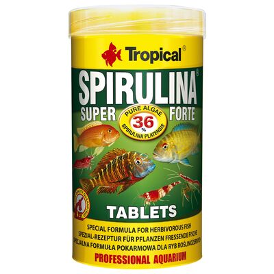 Tabletki wieloskładnikowe dla ryb Super Spirulina Forte Tablets 250 ml / 150 g, 340 sztuk Tropical
