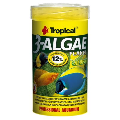 Pokarm dla ryb z algami 3-Algae Flaes 100 ml / 20 g Tropical