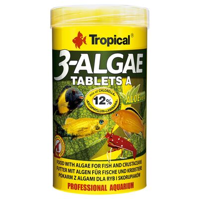 Pokarm dla ryb 3-Algae Tablets A 250 ml / 150 g, 340 sztuk Tropical