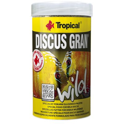 Pokarm dla dzikich paletek Tropical Discus Gran Wild 1000 ml / 440 g Tropical