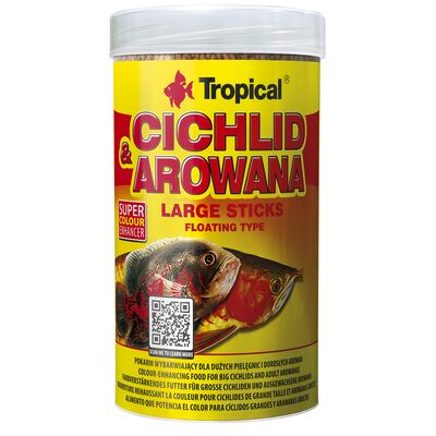Pokarm dla ryb pływający Cichlid  Arowana Large Sticks 250 ml / 75 g Tropical