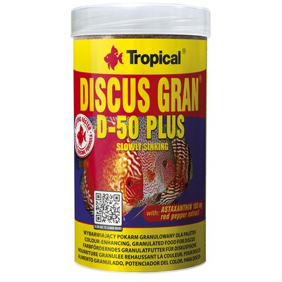 Pokarm dla ryb Discus Gran D-50 Plus płatek 250 ml / 110 g Tropical