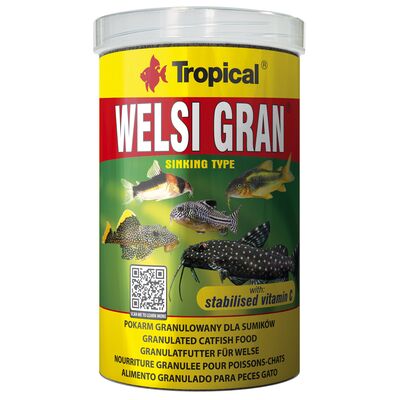 Pokarm dla ryb welsi Gran 1000 ml / 650 g Tropical