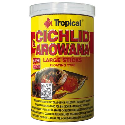 Pokarm dla ryb pływający Cichlid  Arowana Large Sticks 1000 ml / 300 g Tropical