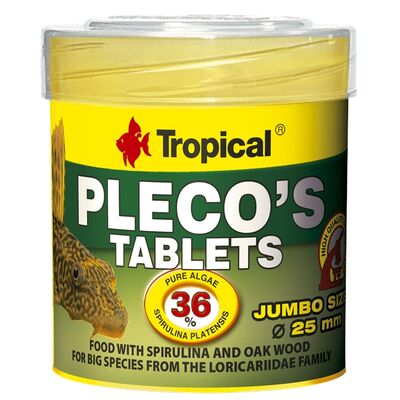 Pokarm dla dużych ryb Pleco's Tablets 50 ml / 30 g, 11 sztuk Tropical