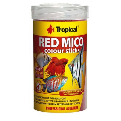 Pokarm dla ryb pływający Red Mico Colour Sticks 100 ml / 32 g Tropical