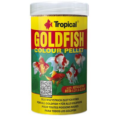 Pokarm dla złotych rybek goldFish Colour Pellet 250 ml / 90 g Tropical