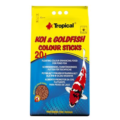 Pokarm dla ryb pływający koigoldFish Colour Sticks 20 l / 1600 g worek Tropical