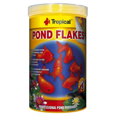 Pokarm dla ryb pond Flakes 1000 ml / 145 g Tropical