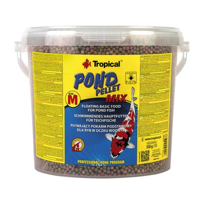 Pokarm dla ryb pływający pond Pellet mix size M 5 l / 550 g Tropical