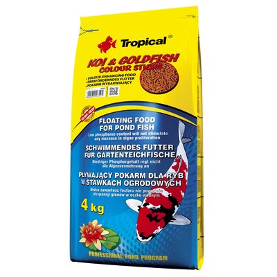 Pokarm dla ryb pływający KOIGOLDFISH COLOUR STICKS 4 kg Tropical
