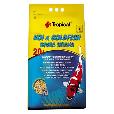 Pokarm dla ryb pływający koigoldFish basic Sticks 20 l / 1600 g worek Tropical