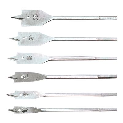 Wiertło do drewna łopatkowe, zestaw 6 sztuk Top Tools
