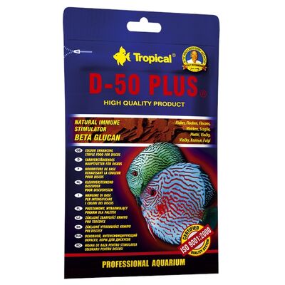Pokarm dla ryb D-50 Plus płatek 12 g Tropical