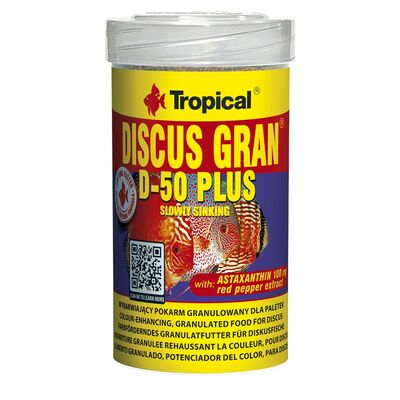 Pokarm dla ryb Discus Gran D-50 Plus płatek 100 ml / 44 g Tropical