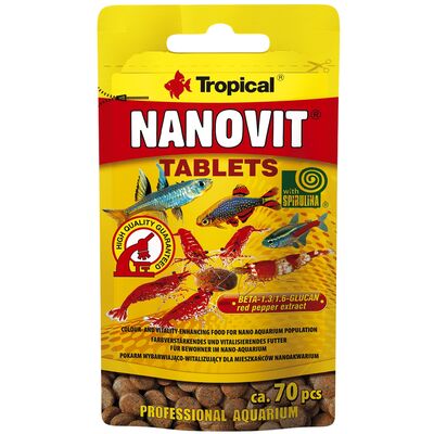 Pokarm dla ryb Nanovit Tablets 10 g, 70 sztuk Tropical